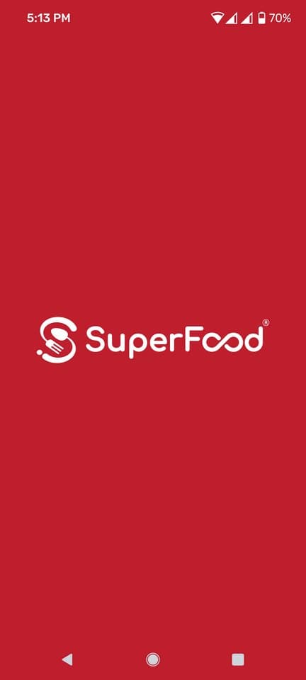 SuperFood merchant app splash screen