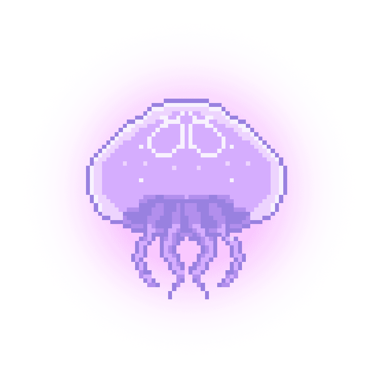 Golden jellyfish collectible sprite